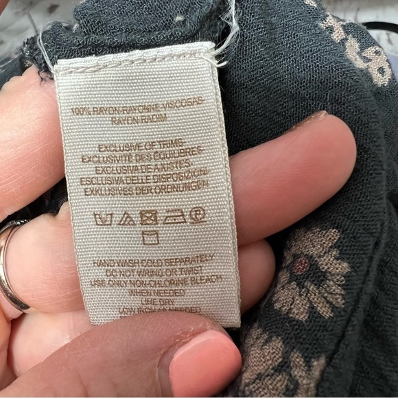 Free People Floral Chevron Pheasant Long Sleeve Tunic Dress - Picture 8 of 8